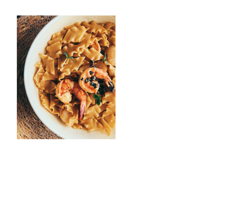 restaurant-pasta-stracci-plage-du-festival-cannes Photo d'un plat italien, pasta stracci du menu d'hiver de la Plage du Festival à Cannes.
